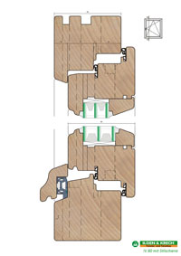 Holzfenster IV 80 mit Stilschiene