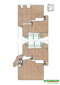 Holzfenster IV 92 mit Stilschiene